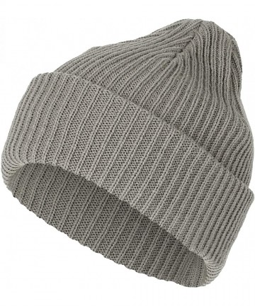 Skullies & Beanies Knitted Ribbed Beanie Hat Basic Plain Solid Watch Cap AC5846 - Loosetype_grey - CV18KMO06NY $20.71