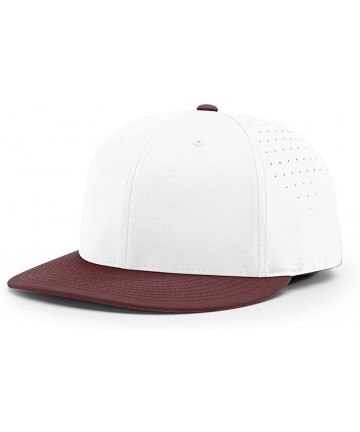 Baseball Caps PTS30 LITE R-Flex PTS 30 FIT Baseball HAT Ball Cap - White/Maroon - CT186XTLCL9 $13.70