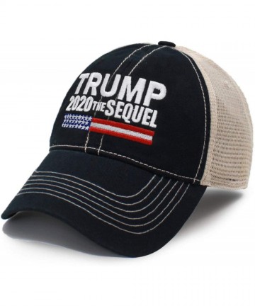 Baseball Caps Trump 2020 The Sequel Campaign Rally Embroidered US Trump MAGA Hat Baseball Trucker Cap TC101 - Tc101 Black - C...
