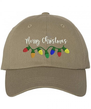 Baseball Caps Merry Christmas Baseball Cap- Christmas Party Hats Unisex - Khaki - CS18M20IDRU $21.45