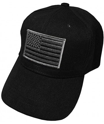 Baseball Caps Men's Army USA Flag Patch Cap - Subdued Grey - CB11QCXN6SJ $14.41
