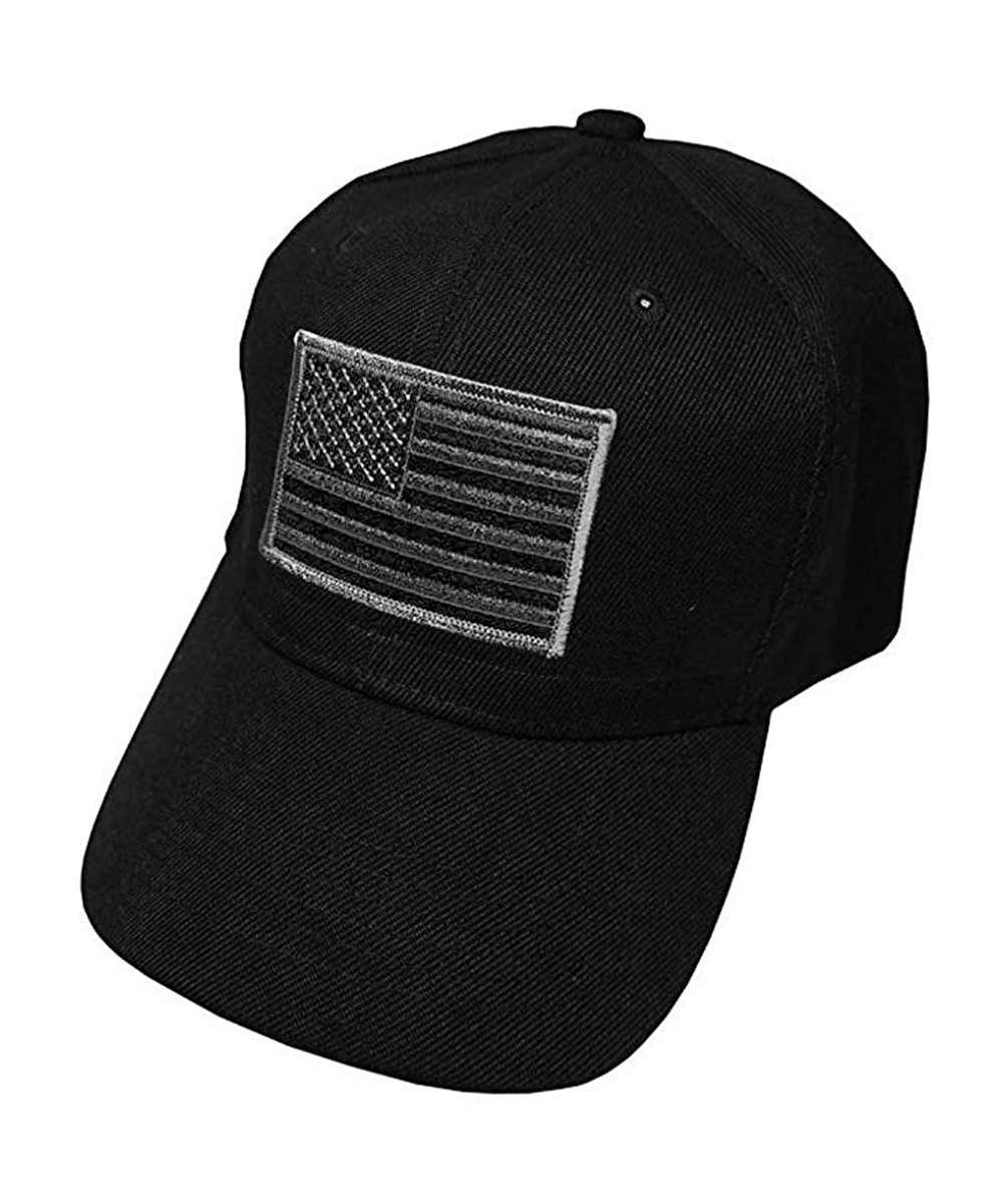 Baseball Caps Men's Army USA Flag Patch Cap - Subdued Grey - CB11QCXN6SJ $14.41