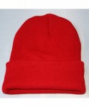 Skullies & Beanies Unisex Slouchy Knitting Beanie Hip Hop Cap Warm Winter Ski Hat - Red - C818AU6NOIL $13.43