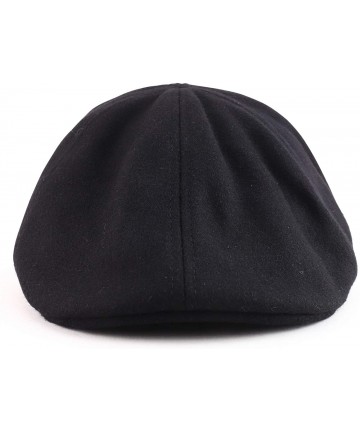 Newsboy Caps Melton Woven Wool Comfortable Fit Ivy Cap - Black - CC12MAO8BB0 $34.93