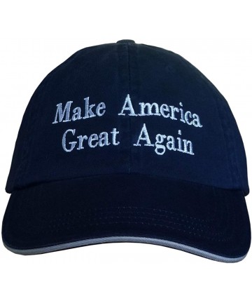 Baseball Caps Make America Great Again Cap ~ MAGA Hat - Usa-made Hat Navy-stone/White Embr. - C017YQR2QKZ $29.23