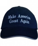 Baseball Caps Make America Great Again Cap ~ MAGA Hat - Usa-made Hat Navy-stone/White Embr. - C017YQR2QKZ $29.23