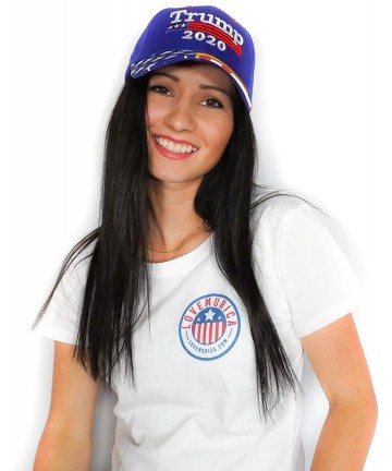 Baseball Caps Donald Trump 2020 Hat Keep America Great 3D Embroidery KAG MAGA Baseball Cap USA Flag - Blue B - CO18WA8QN9S $1...