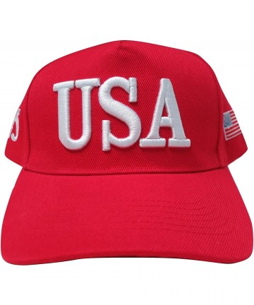 Baseball Caps Make America Great Again Donald Trump MAGA Baseball Cap Hat - Red Usa Flag 45 - CW17YKD2DG6 $13.21