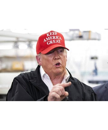 Baseball Caps Make America Great Again Our President Donald Trump Slogan with USA Flag Cap Adjustable Baseball Hat Red - C319...