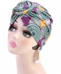 Sun Hats Women Turban Hat Hair Wrap African Jersey Magic Headband Turbans Headwrap Bohemian Boho Chemo Cap - Green - CJ18Y69C...