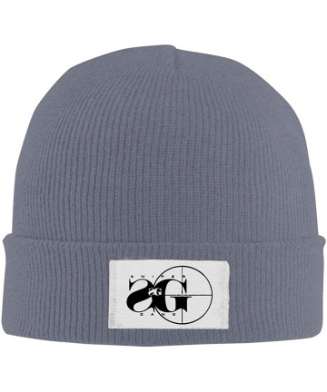 Skullies & Beanies Skull Caps Sniper Gang Rap Music Winter Warm Knit Hats- Stretchy Cuff Beanie Hat Black - Deep Heather - CM...