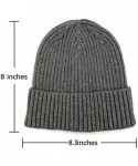 Skullies & Beanies Beanie Hat for Men Women Knit Slouchy Skull Cap Winter Unisex Rolled Up Hats - Gray - CX193ZSNZXC $13.56