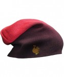 Skullies & Beanies Custom Slouchy Beanie Thanksgiving Turkey Embroidery Cotton - Red - C318A5837S8 $22.11