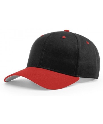 Baseball Caps 212 PRO Twill Snapback Flex Baseball HAT Blank FIT Cap - Black/Red - CB186ZA0927 $12.65