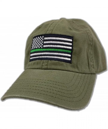 Baseball Caps Thin Green Line American Flag Hat Cap Olive Green Support Border Patrol Agents and Customs - CY18O48ME3E $27.89