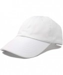 Baseball Caps Youth Childrens Cotton Cap Plain Hat Black Khaki Navy Pink Red White - White - CB12N42JJOI $13.73