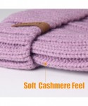 Skullies & Beanies Knit Beanie Hats for Women Men Double Layer Fleece Lined Chunky Winter Hat - Light Purple - CU18UYD6TWX $1...