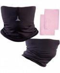 Balaclavas Face Mask Reusable with Filter - Anti Pollution Neck Gaiter - Face Cover - 2pack - Black&black - CD1999KOWWS $34.76