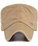 Skullies & Beanies Men Women Short Bill Cadet Army Cap Military Hat Vintage Distressed Washed Cotton Twill Flat Top Baseball ...