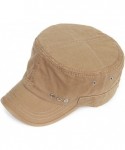 Skullies & Beanies Men Women Short Bill Cadet Army Cap Military Hat Vintage Distressed Washed Cotton Twill Flat Top Baseball ...
