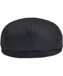 Newsboy Caps Men's 8 Piece Newsboy Flat Cap 100% Cotton Gatsby Ivy Golf Cabbie Hat - Black - C018E0G2K0G $17.87