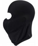 Skullies & Beanies Balaclave Fleece Windproof Ski Mask Face Mask Tactical Hood Neck Warmer - Cotton-black (Black Mesh) - CV18...