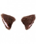 Headbands Cat Fox Long Fur Ears Hair Clip Cosplay Costume Kit Fancy Dress Halloween Party - Coffee - CS18I240GRW $15.07