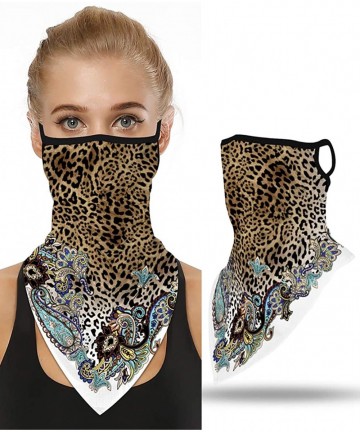 Balaclavas Fashion Bandanas 100% Cotton Paisley Print Head Wrap Scarf Wristband - Style 2 Leopard - CX198GS4HNR $13.86