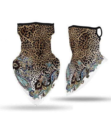 Balaclavas Fashion Bandanas 100% Cotton Paisley Print Head Wrap Scarf Wristband - Style 2 Leopard - CX198GS4HNR $13.86
