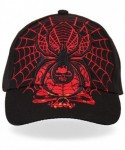 Baseball Caps Black Widow Spider Ball Cap Hat Black and Red - C212GZEEPFH $31.55