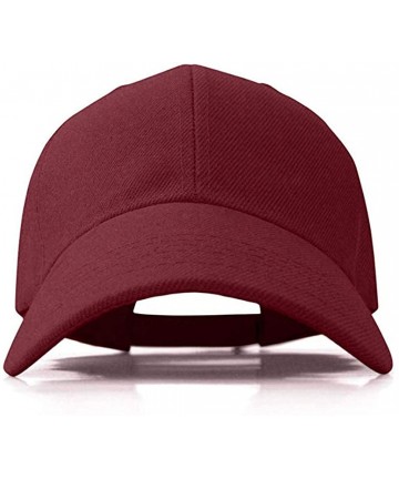 Baseball Caps Set of 2 Plain Adjustable Baseball Cap Classic Adjustable Hat Men Women Unisex Ballcap 6 Panels - Maroon-2pack ...