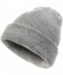 Skullies & Beanies Womens Winter Beanie Hat with Wool- Ripped Beanie- Mustard Slouch Beanie Women - Gray - CH18XT8YYTE $14.52
