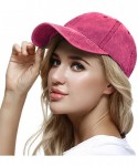 Baseball Caps Vintage Washed Distressed Cotton Dad Hat Baseball Cap Adjustable Polo Trucker Unisex Style Headwear - Rose Red ...