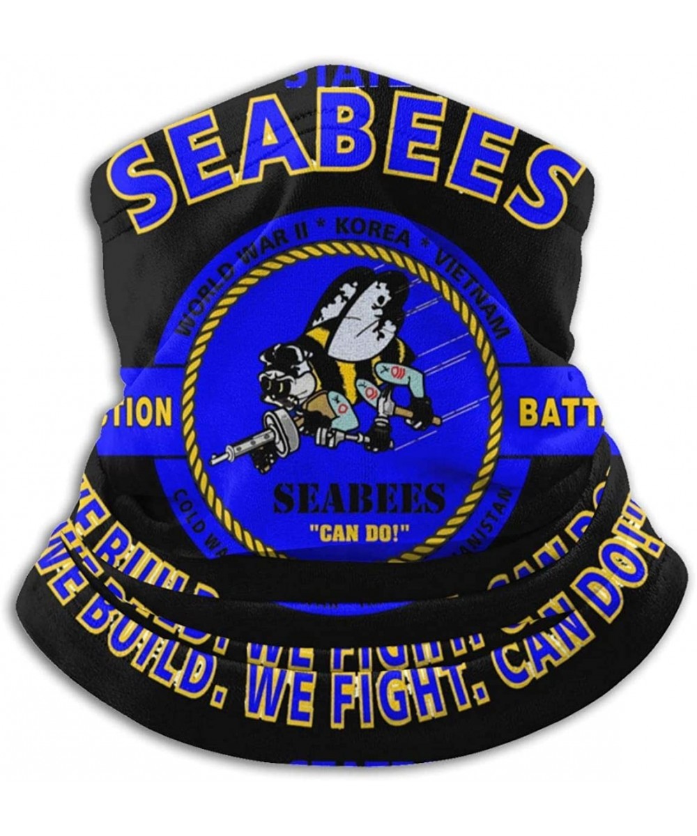 Balaclavas Men Seabees We Build We Fight Face Mask Unisex Multifunction Microfiber Neck Warmer - Black - C7197XDRLL5 $14.43