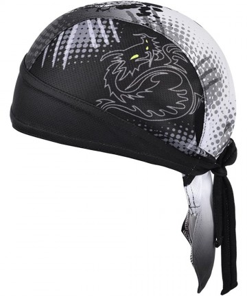 Headbands Sweat Wicking Beanie Skull Cap Adjustable Cycling Hat Wrap Dew Rag Women Men - Tiger - CX18E5HMZGW $13.85