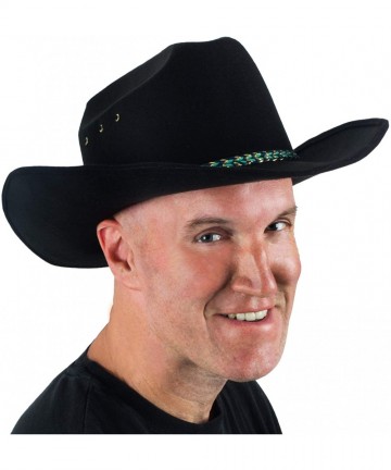 Cowboy Hats Cowboy Hat - Western Hat - Rodeo Hat - Costume Accessories - Black Cowboy Hat - CO18DMTOAXD $20.59
