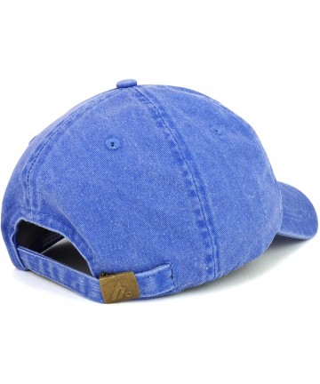 Baseball Caps Bee Embroidered Washed Cotton Adjustable Cap - Royal - CE18SW4WXHI $26.43