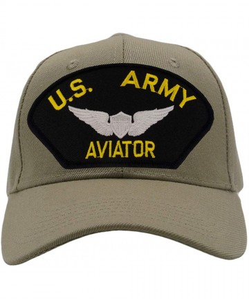 Baseball Caps US Army Aviator Hat/Ballcap Adjustable One Size Fits Most - Tan/Khaki - CR18ICDT3Q0 $34.15