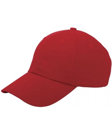 Baseball Caps Low Profile (Unstructured) 100% Organic Cotton Cap Washed - Red - CY1107TD6ZR $17.12