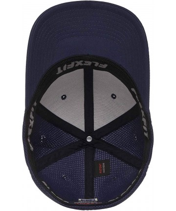 Baseball Caps Ultrafibre Airmesh Fitted Cap - Navy - C1184EXRT5A $39.21