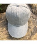 Baseball Caps Women's High Ponytail Hat Vintage Washed Distressed Plain Baseball Cap - Ponytail Grey - CN18A6O7U4E $14.78