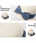 Sun Hats Womens UPF 50 Summer Straw Beach Sun Hat Wide Brim Fashion Fedora Packable & Adjustable - White89316 - CW18URSXDN2 $...