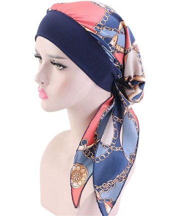 Skullies & Beanies Chemo Cancer Sleep Scarf Hat Cap Ethnic Printed Pre-Tied Hair Cover Wrap Turban Headwear - C2196OSW2C7 $11.80
