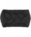Cold Weather Headbands 4 Pack Warm Knit Headbands Turban Head Wraps Ear Warmer for Women Girls - Braid (Black- Red- Grey- Kha...