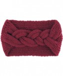 Cold Weather Headbands 4 Pack Warm Knit Headbands Turban Head Wraps Ear Warmer for Women Girls - Braid (Black- Red- Grey- Kha...