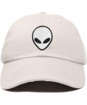 Baseball Caps Alien Head Baseball Cap Mens and Womens Hat - Beige - CV18M64OIYO $17.86