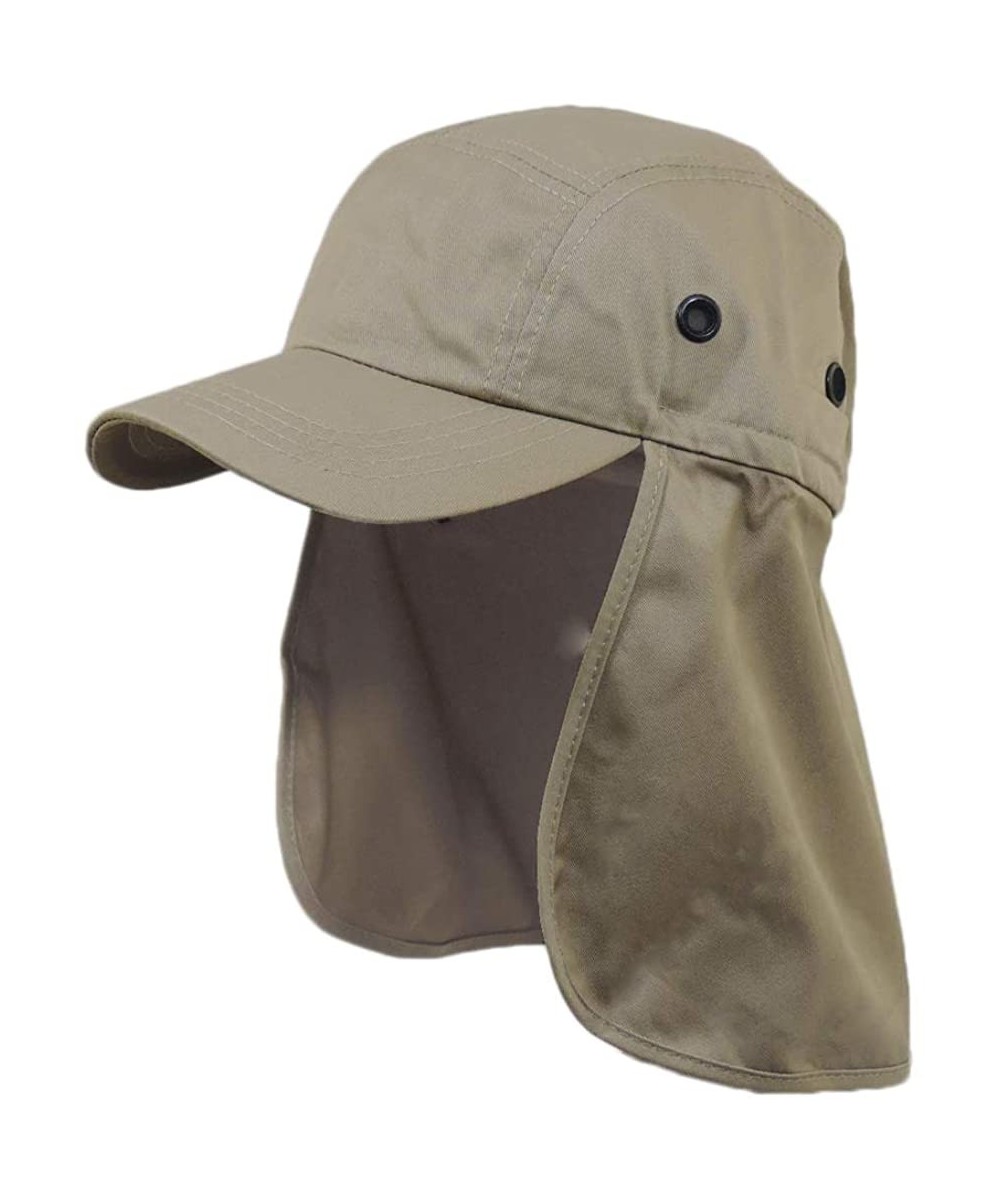Sun Hats MegaCap Foreign Legion Style Sun Flap Hat Khaki Tan - CC11ZRBK2G1 $18.47