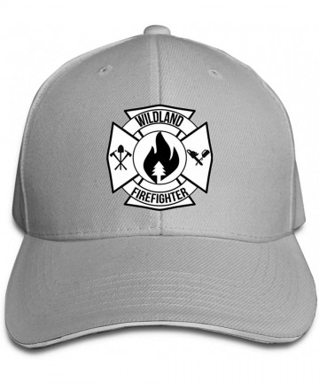 Baseball Caps Wildland Firefighter Maltese Cross Unisex Hats Trucker Hats Dad Baseball Hats Driver Cap - Gray - C918X6IM05Q $...