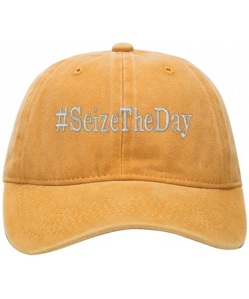 Baseball Caps Custom Embroidered Baseball Hat-Personalized Hat-Trucker Cap for Men/Women(Black) - Yellow - CR18H827G0S $25.30