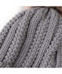 Skullies & Beanies Fleece Lined Women Winter Beanie Hats Faux Fur Pom Pom Beanie Hat - 2pcs- Blackgray - CT12NVE1HJI $19.76